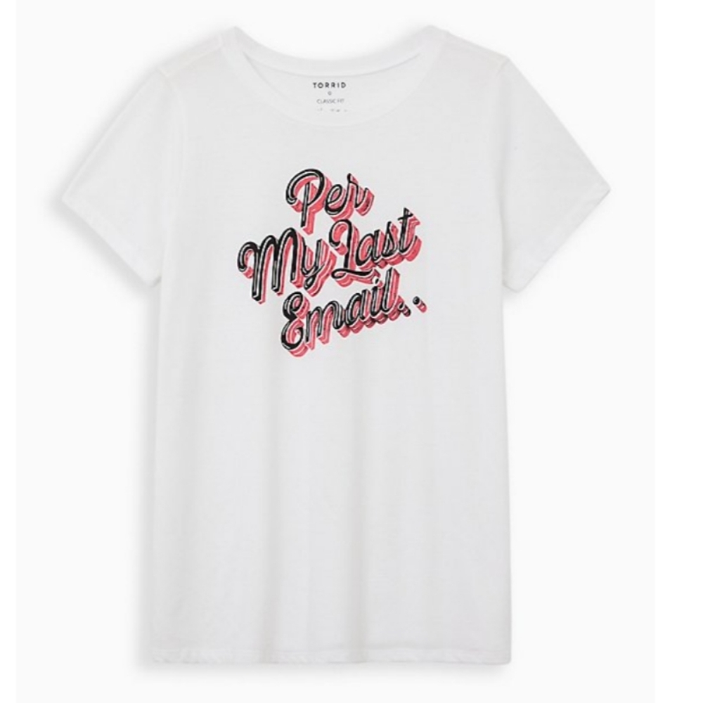 💋 TORRID 4X PER MY LAST EMAIL GRAPHIC TEE